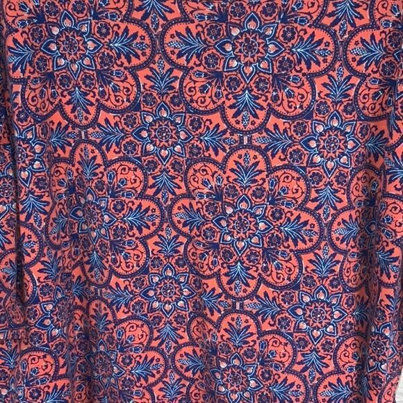 LuLaRoe IRMA XL 20/22 Pink Floral Medallion High Low Tunic Short Sleeve T-Shirt - Picture 5 of 7